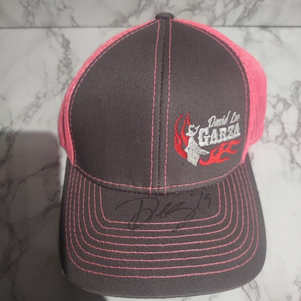 Black and Pink Cap with Embroidered Logo
